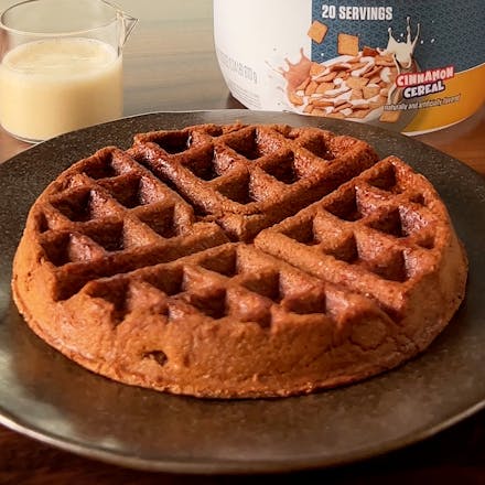 Cinnamon Cereal Protein Waffles