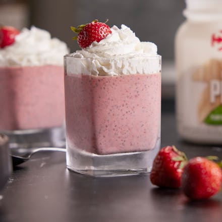 Strawberry Protein Chia Pudding