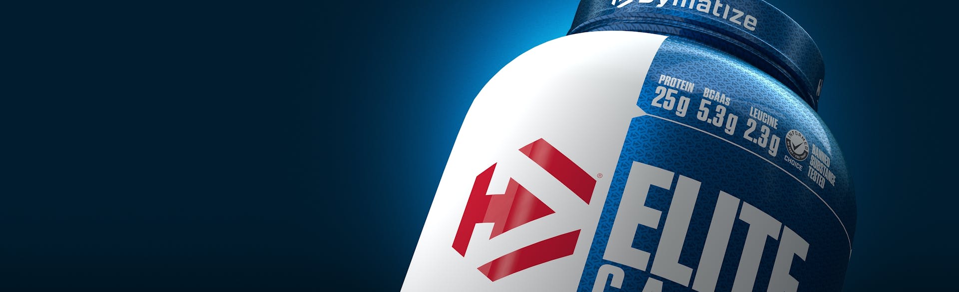 A tub of Dymatize Elite Casein