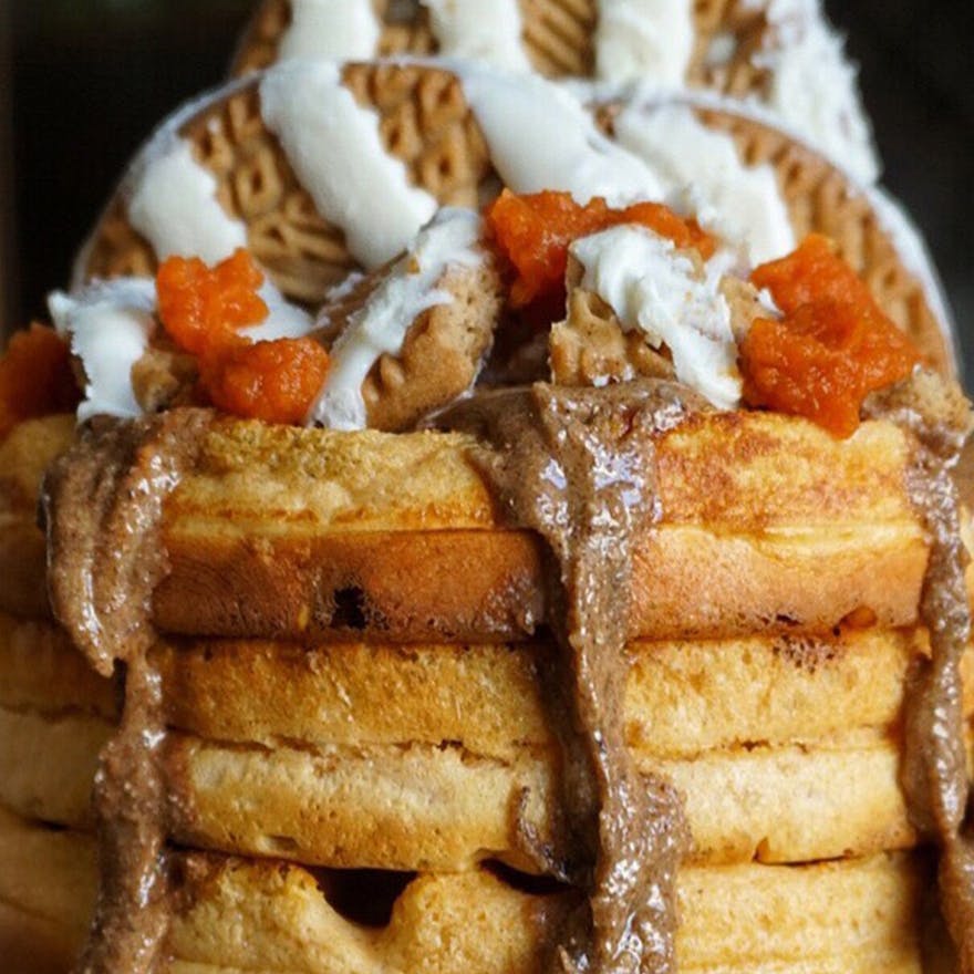 Pumpkin Spice Protein Waffles